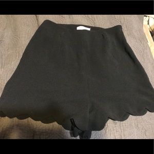Black High Wasted tulip shorts